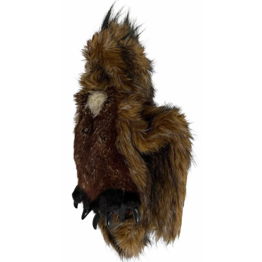 Folkmanis Puppets Great Horned Owl Brown With Rotating Head and Closes Eyes